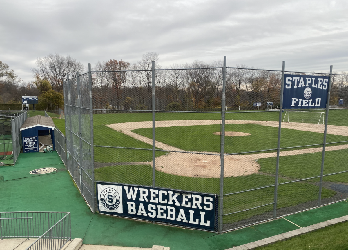 The Staples Wreckers baseball team was defeated 6-4 by the Fairfield Warde Mustangs on Friday, May 3.